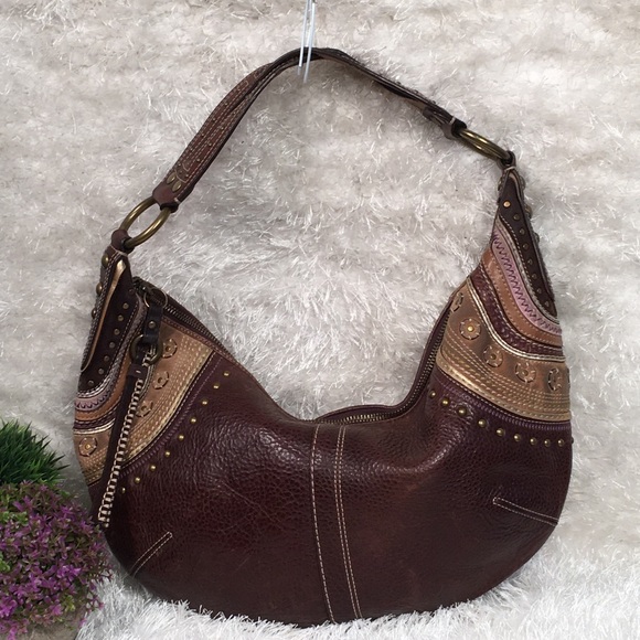 Coach Handbags - Coach Leather & Suede Boho Hobo Bag